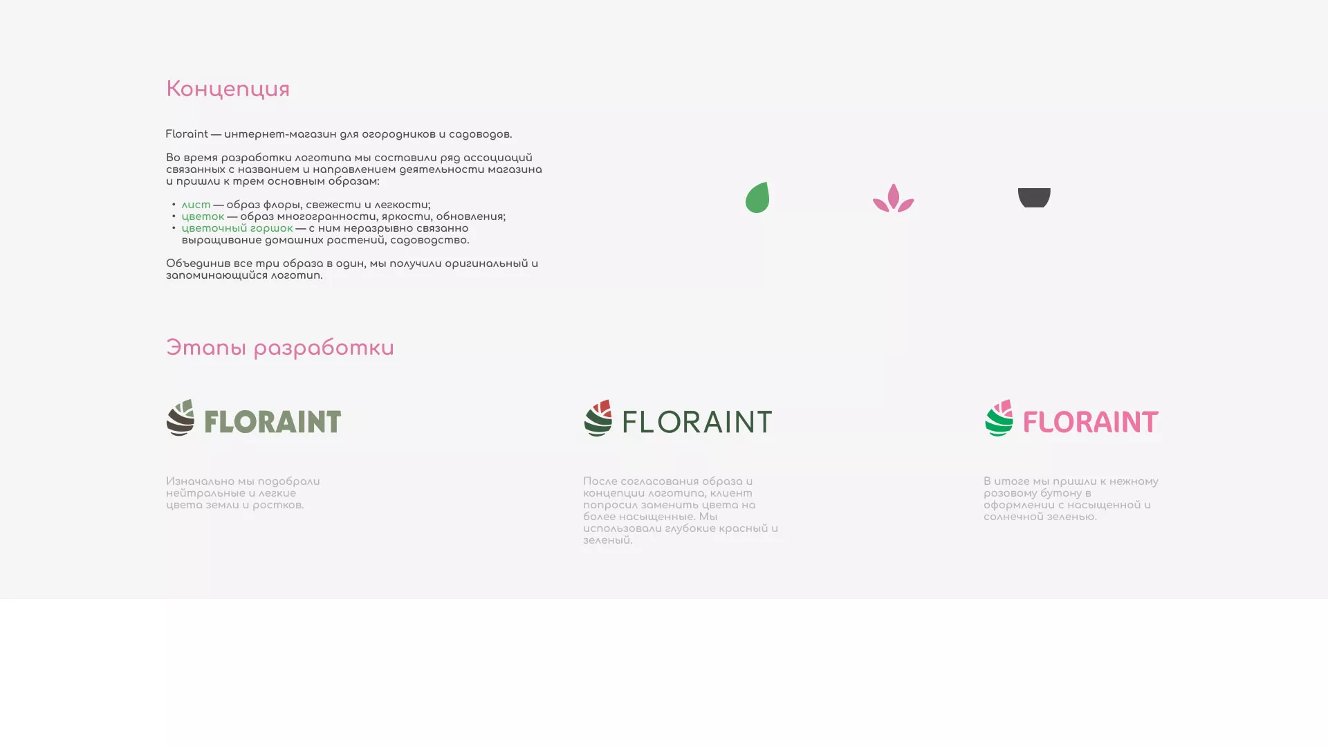 Создание логотипа и интернет-магазина «FLORAINT» в Солигаличе